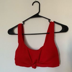 Red bathing suit top